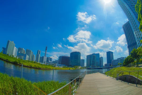 Yokohama Minato Mirai City Blue Sky — Stock Photo, Image