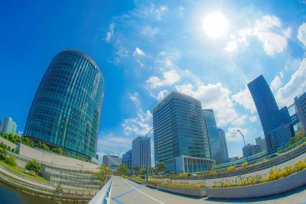 Yokohama Minato Mirai City Blue Sky — Stock Photo, Image