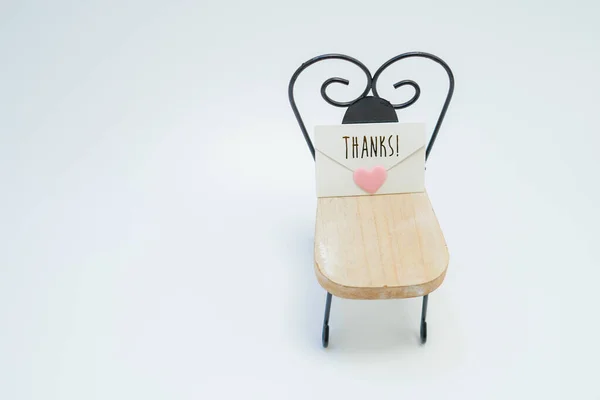 Liebesbrief Der Einen Stuhl Gelegt Wurde — Stockfoto