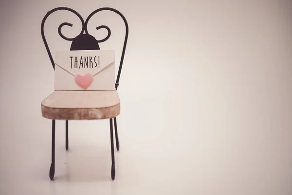 Liebesbrief Der Einen Stuhl Gelegt Wurde — Stockfoto