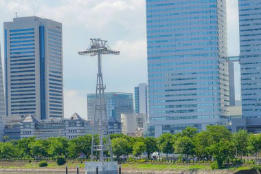 Yokohama Minato Mirai, otoban inşaatından.