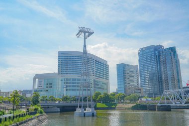 Yokohama Minato Mirai, otoban inşaatından.