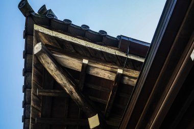 Eski evler Japon mimarisinin görüntüsü