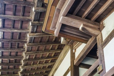 Eski evler Japon mimarisinin görüntüsü