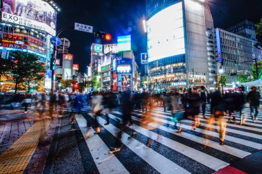 Shibuya gece görüşünün kesiştiği noktada.