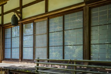 Eski evler Japon mimarisinin görüntüsü