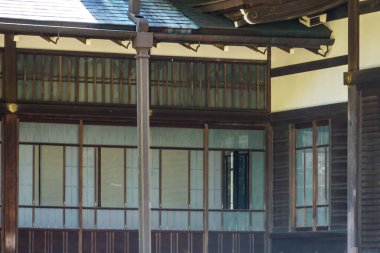 Eski evler Japon mimarisinin görüntüsü