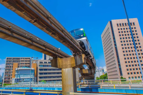 Monotrilho Tóquio Cidade Tamachi — Fotografia de Stock