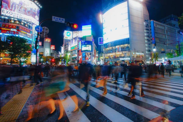 Shibuya Gece Görüşünün Kesiştiği Noktada — Stok fotoğraf