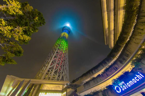 Tokyo Sky Tree Colore Olimpico — Foto Stock