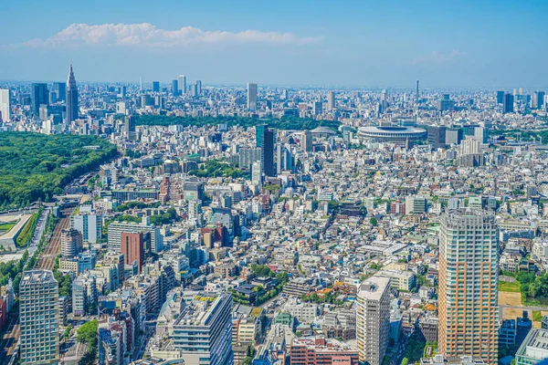 Nuovo Stadio Nazionale Skyline Tokyo — Foto Stock