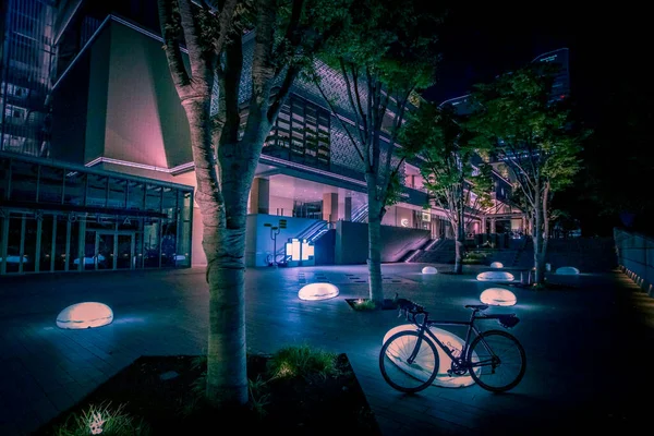 Yokohama Noite Ciclismo Bicicleta Estrada — Fotografia de Stock
