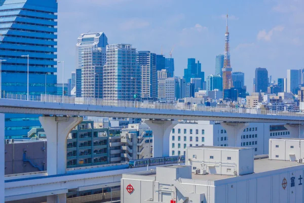 Yurikamome Horizonte Tóquio — Fotografia de Stock