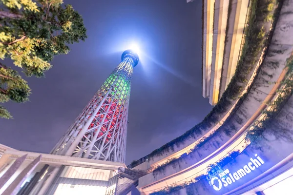 Tokyo Sky Tree Van Olympische Kleur — Stockfoto