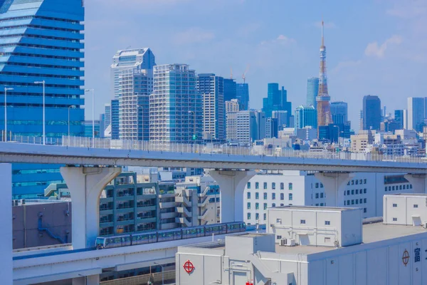 Yurikamome Tokijský Panorama — Stock fotografie