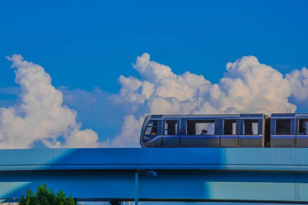 Yurikamome Tokyo Waterfront Area Snelle Doorvoer Donderslag — Stockfoto