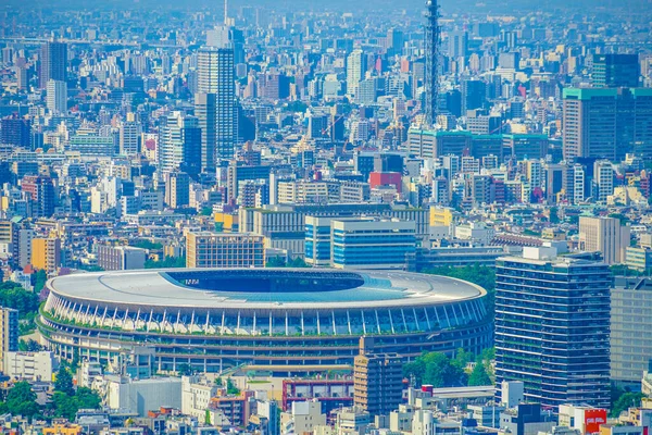 New National Stadium Tokyo Skyline — Stock Photo, Image