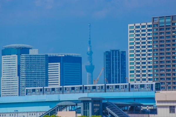 Yurikamome Tokyo Skyline — Stock Photo, Image