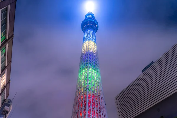 Tokyo Sky Tree Olympisk Färg — Stockfoto