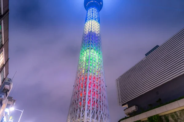 Tokyo Sky Tree Olimpiai Szín — Stock Fotó