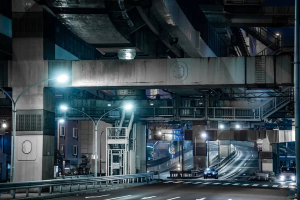 Hakozaki Junción Vista Nocturna — Foto de Stock