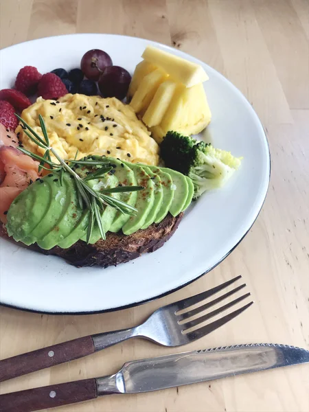 Delicioso Saludable Desayuno Mesa —  Fotos de Stock