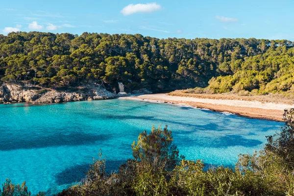 Playas Paradisíacas Abandonadas Durante Primavera Verano Menorca Una Isla Mediterránea —  Fotos de Stock