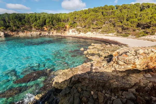 Playa Escorxada Playas Paradisíacas Abandonadas Durante Primavera Verano Menorca Una —  Fotos de Stock