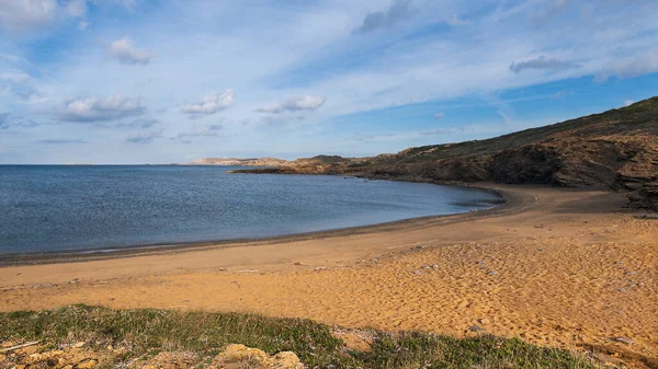 Praia Mica Praias Paradisíacas Abandonadas Durante Primavera Verão Menorca Uma — Fotografia de Stock