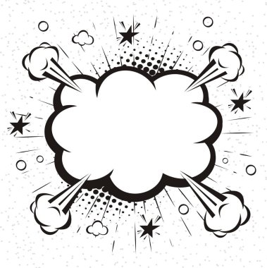 Boş metin komik speecblank metin komik konuşma balonları pop sanat styleh kabarcıkları pop sanat tarzı