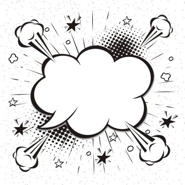 Boş metin komik speecblank metin komik konuşma balonları pop sanat styleh kabarcıkları pop sanat tarzı