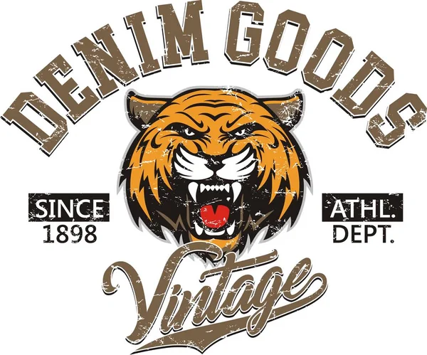Logotipo Cabeça Tigre Para Shirt —  Vetores de Stock