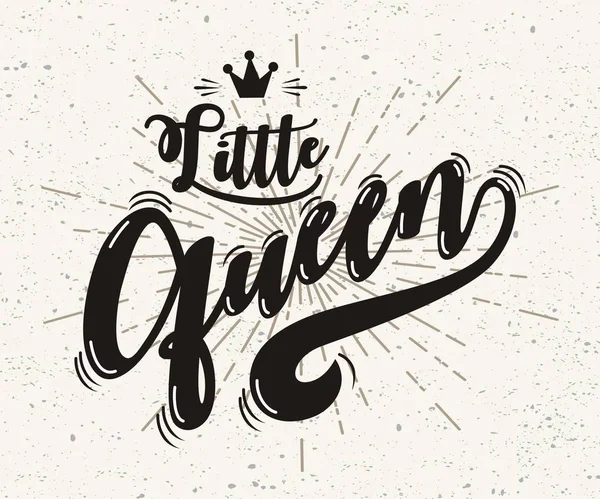 Queen Hand Lettering Vector Illustration — Stock Vector