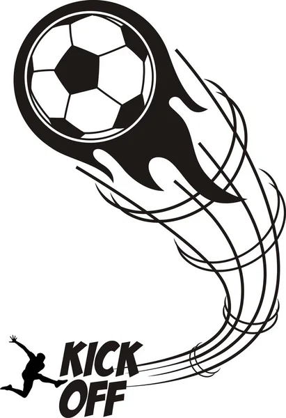 Freehand Getekende Doel Voetbal Sport — Stockvector
