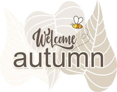 Elle çizilmiş hoş geldiniz sonbaharında