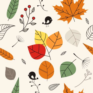 Elle çizilmiş sonbaharında, Dikişsiz sonbahar desen