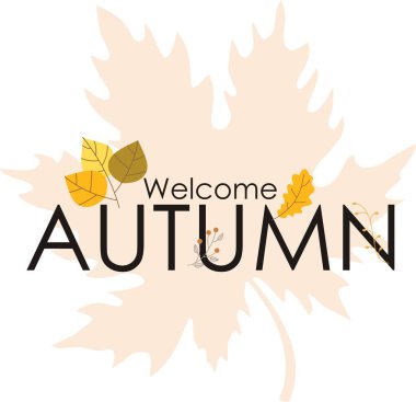 Elle çizilmiş hoş geldiniz sonbaharında