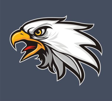 Mascot Head of an Eagle clipart
