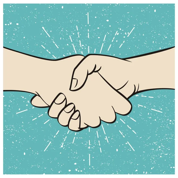 Biznes Ilustracja Handshake Vector — Wektor stockowy