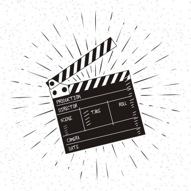 Film setinin vektör illüstrasyonu 