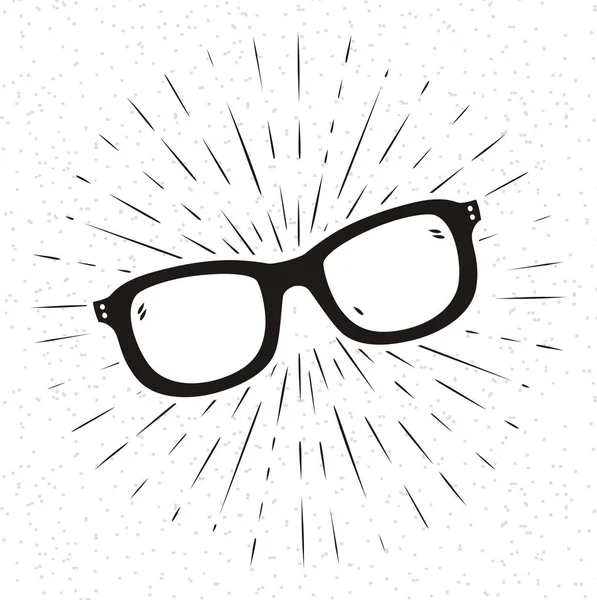 Sketch Glasses Grunge Background — Stock Vector