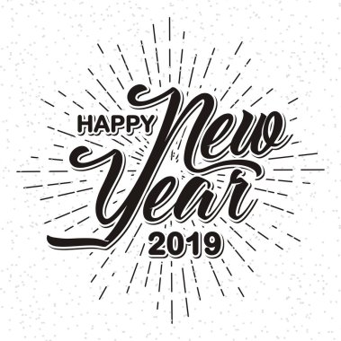 Grunge arka plan üzerinde mutlu yeni yıl