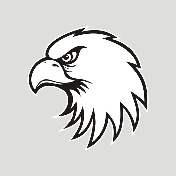 Логотип Орлиной Головы Футболки Талисман Ястреба Спортивная Одежда Типографская Графика — стоковый вектор