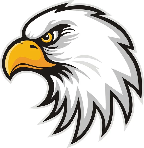 Orzeł Głowa Logo Dla Shirt Hawk Maskotka Sport Wear Typografii — Wektor stockowy