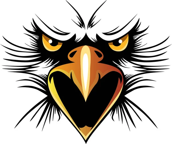 Logotipo Cabeza Águila Para Camiseta Hawk Mascota Sport Desgaste Tipografía — Vector de stock