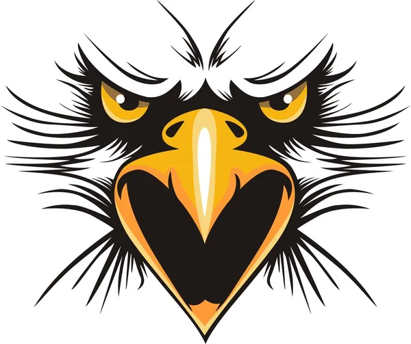 Aquila Testa Logo Shirt Hawk Mascotte Sport Usura Tipografia Emblema — Vettoriale Stock