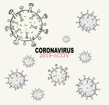 Coronavirüs 'ü durdur, Vektör illüstrasyonu