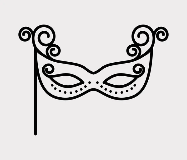Karnaval Maskesi Mutlu Karnaval Konsepti Vektör Illüstrasyonu — Stok Vektör