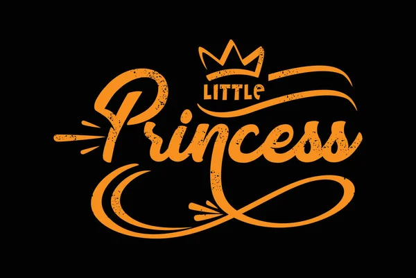 Little Princess Lettering Design — Stock Vector