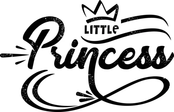 Little Princess Lettering Design — Stock Vector